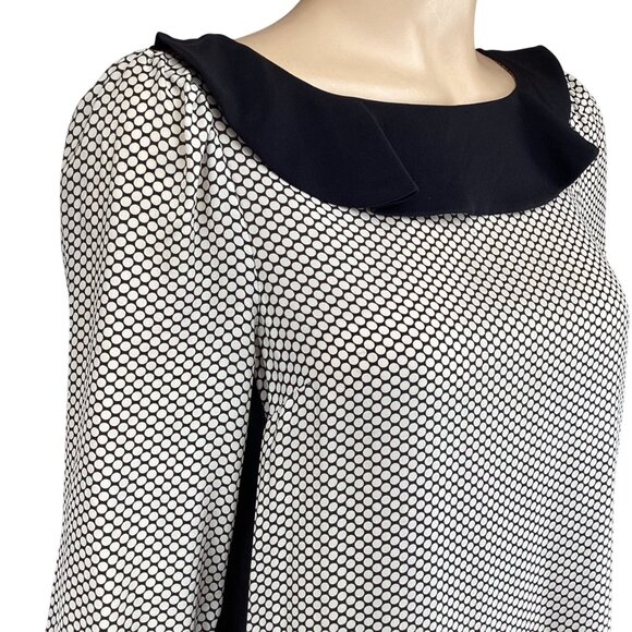 Marc By Marc Jacobs Womens Silk Shift Dress Size 2 Black & White Polka Dots - Picture 6 of 10